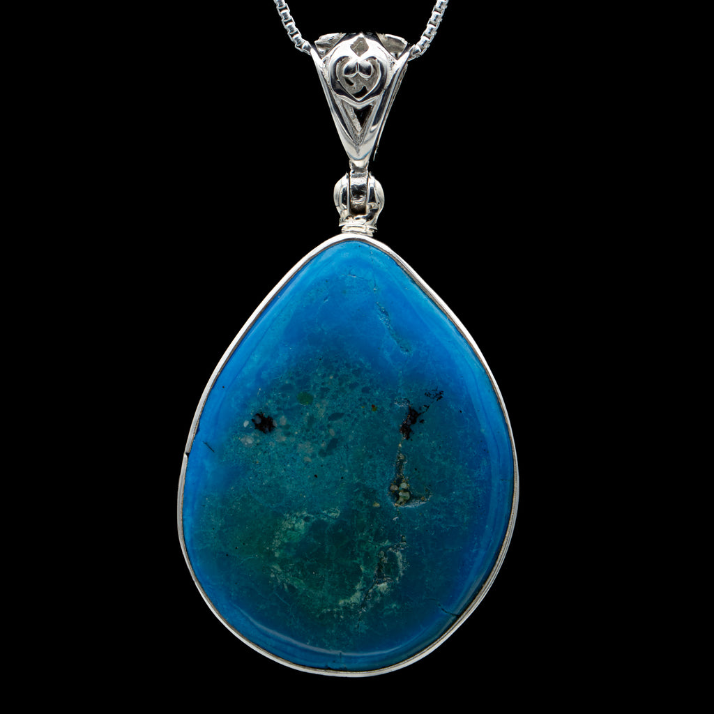 Peruvian Blue Opal Pendant - SOLD 1.10"