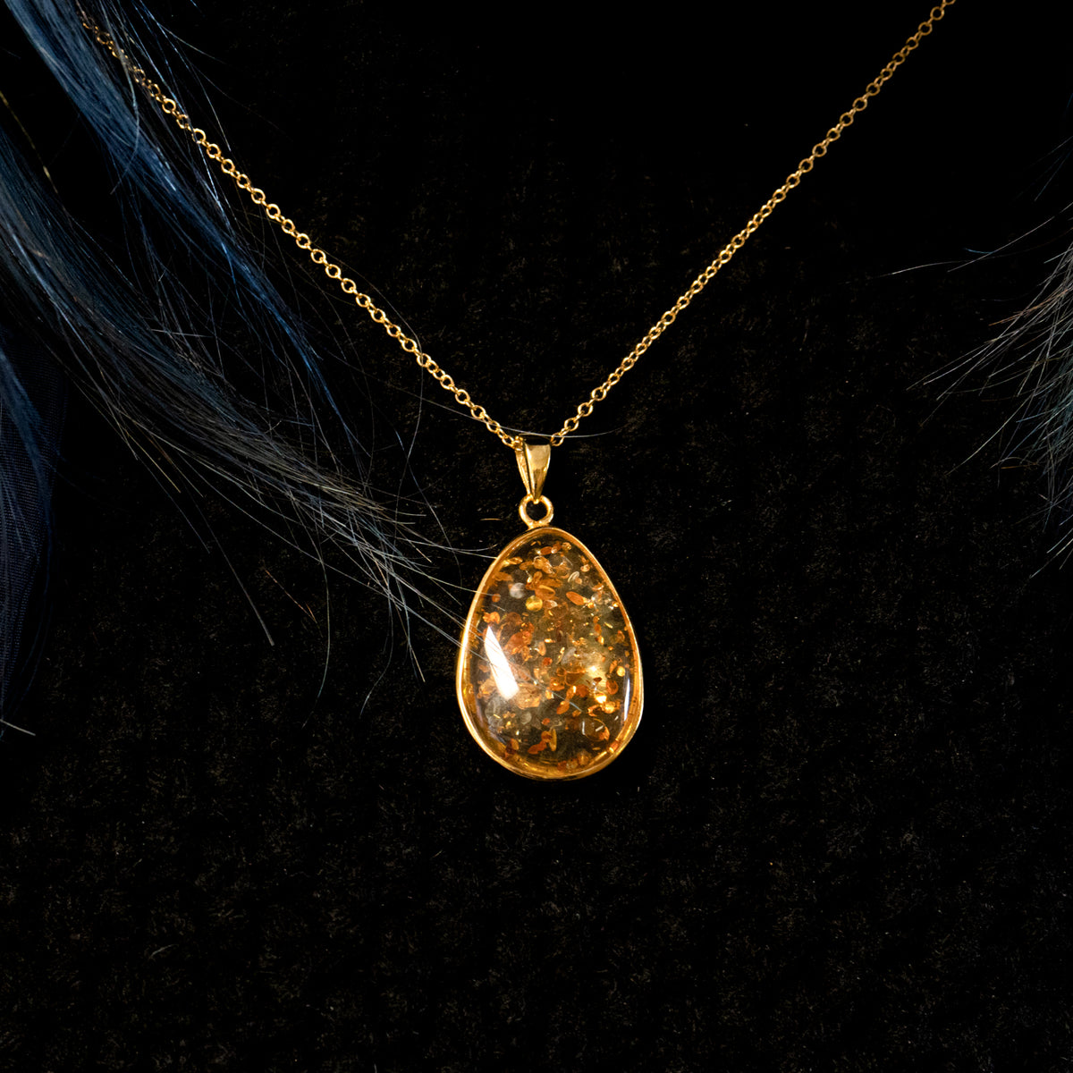 Large Original Oval Shape Natural Amber Resin Souvenir, Dark