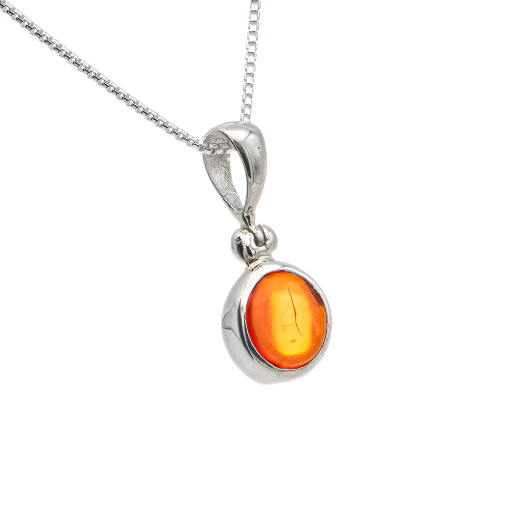 Mexican Fire Opal Pendant - SOLD 0.35"
