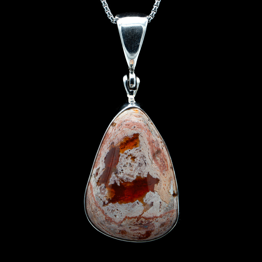 Mexican Fire Opal Pendant - SOLD 0.83" In-Matrix