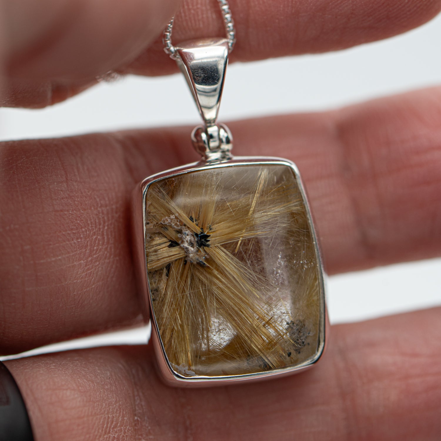 鉱物　Rutilated Quartz Rutilated Quartz Pendant - 0.844