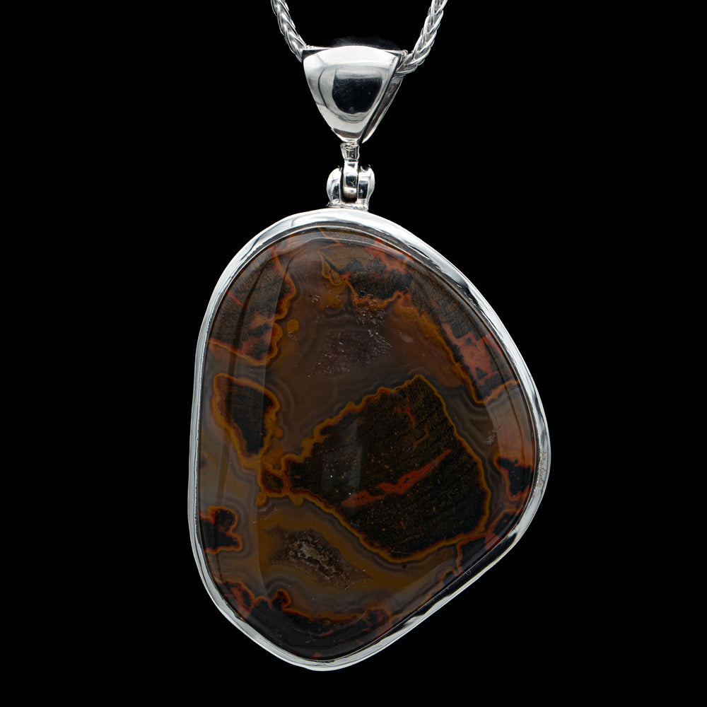 Agatized Wood Pendant - 1.33"