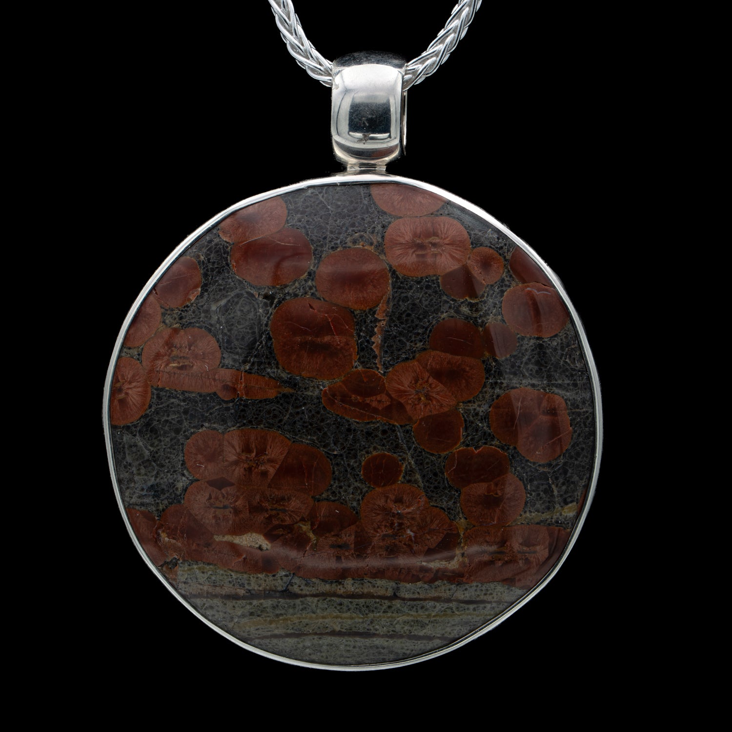 Red Planet Obsidian Pendant