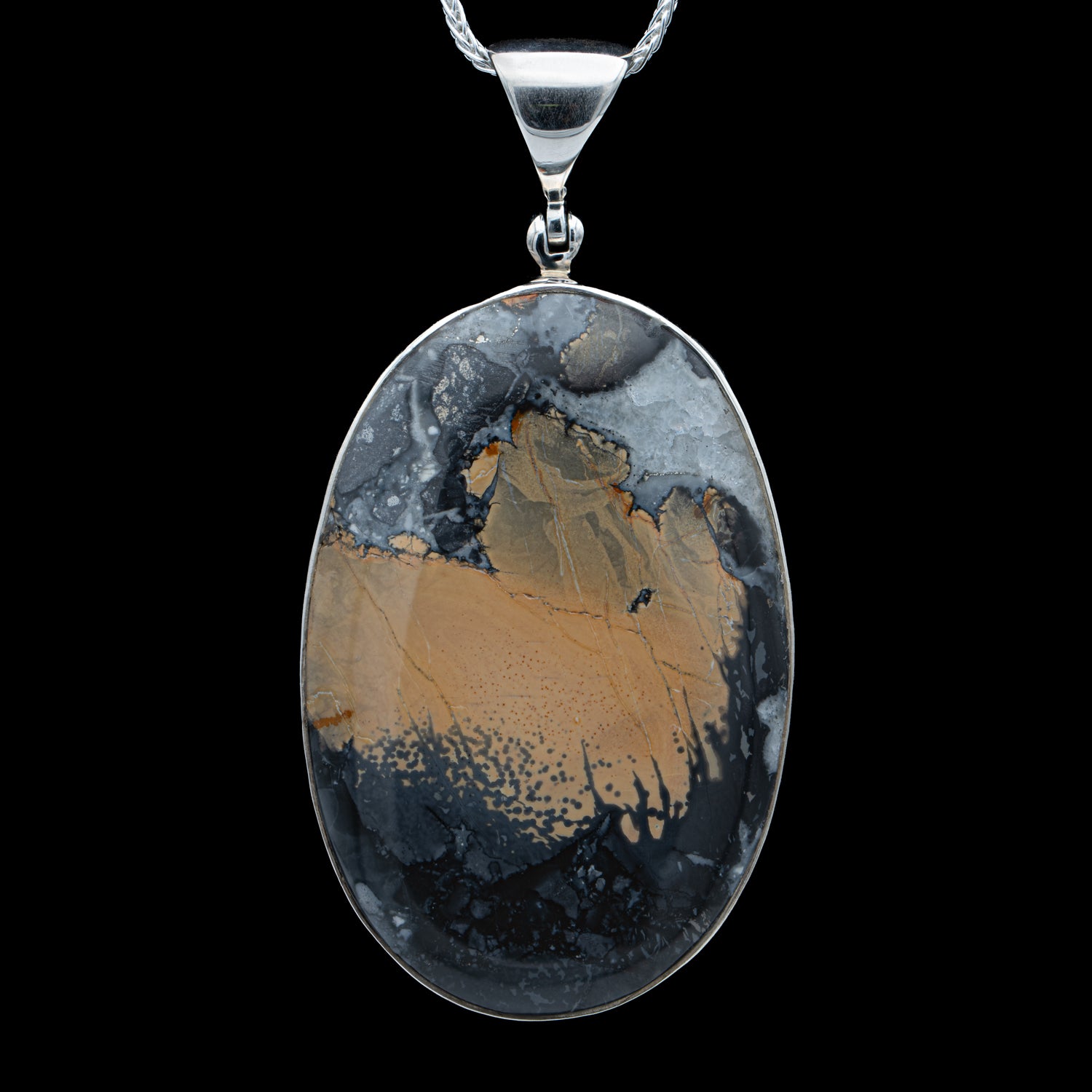 Maligano offers Jasper Asian Influence Sterling Silver Pendant