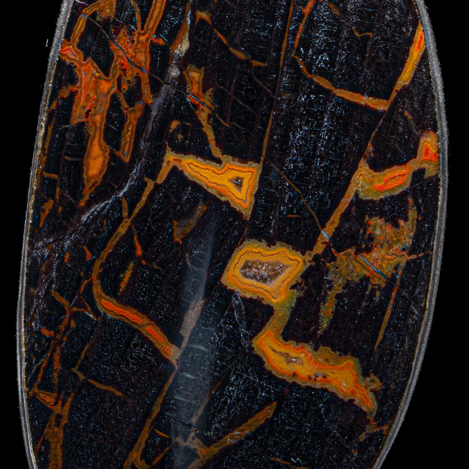 Agatized Wood Pendant 1.82