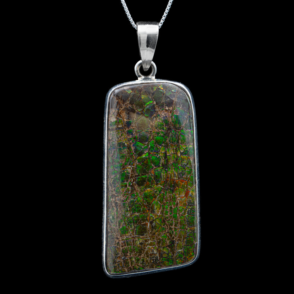Ammolite Gemstone Pendant Necklace - SOLD 2.14"