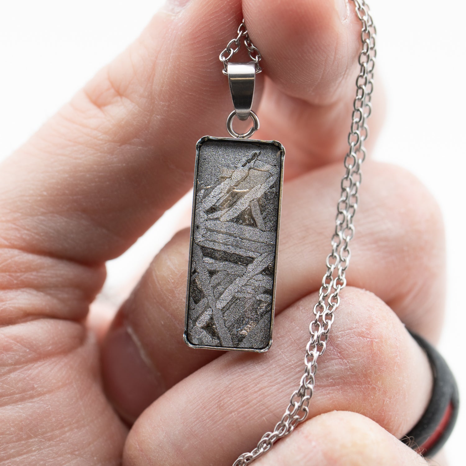 Aletai Meteorite Widmanstätten Pattern Pendant - Mini Museum