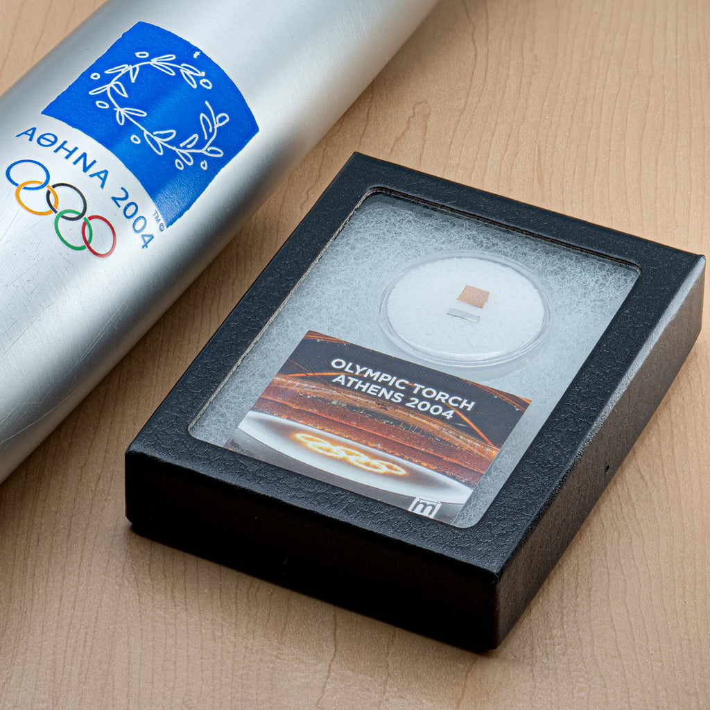Olympic Relay Torch Athens 2004 Collectible Specimen Mini Museum