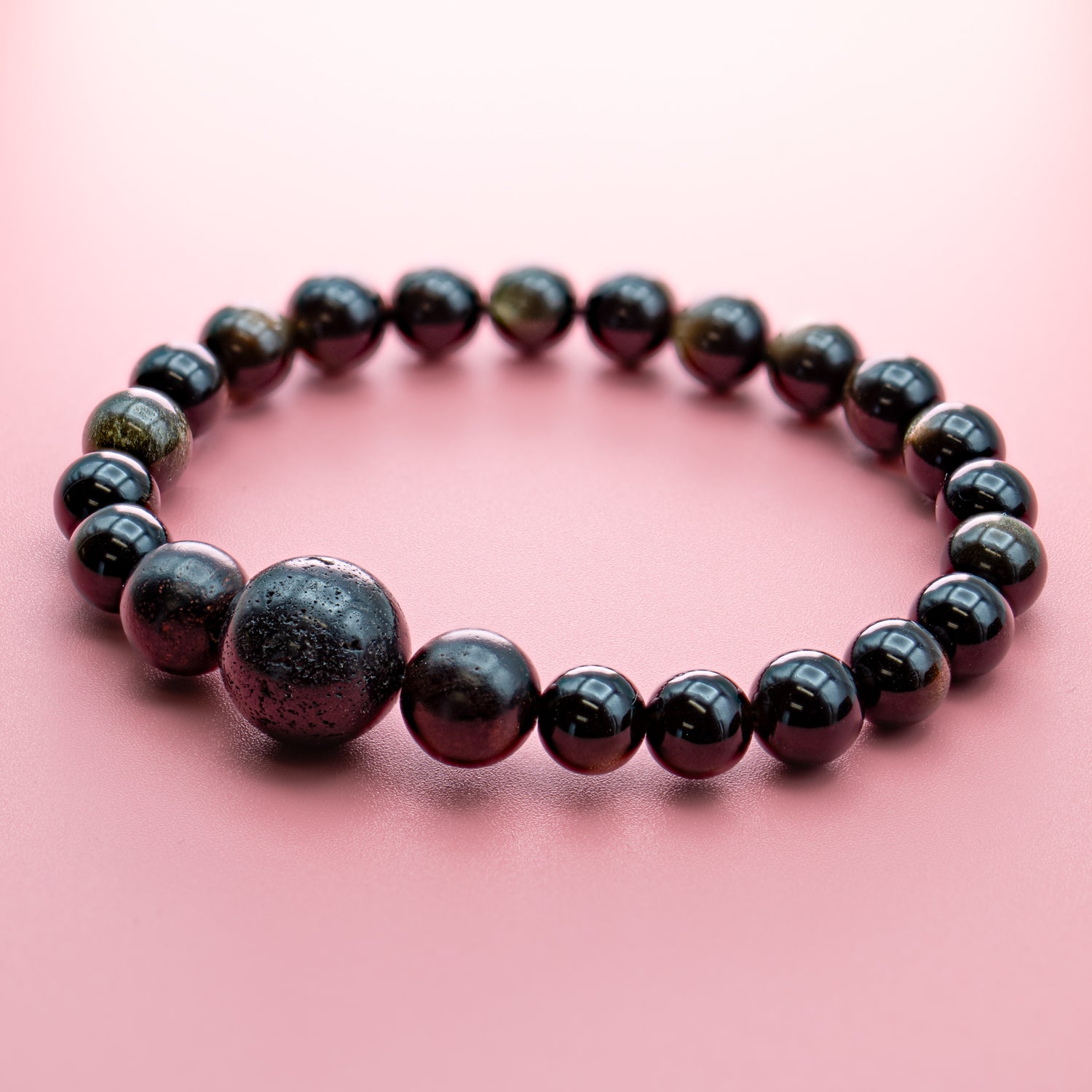 Mount Fuji Bracelet Mahogany Beads - Mini Museum