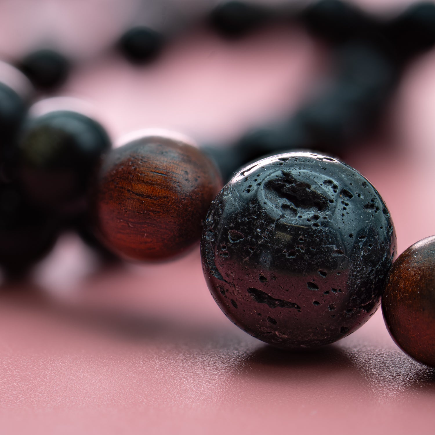 ginzi ブレスレット Mount Fuji Bracelet Mahogany Beads - Mini Museum