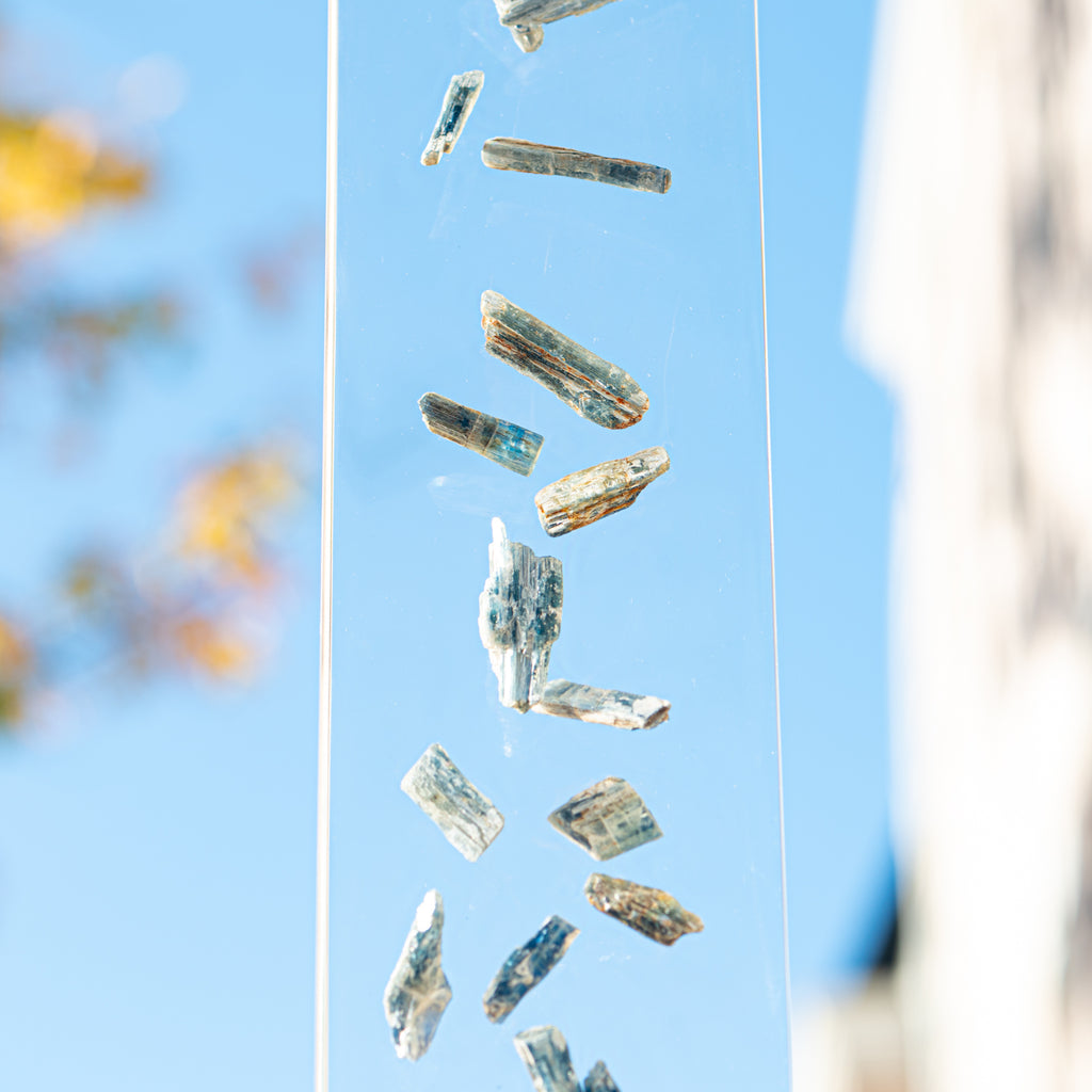 Blue Cascade - Blue Kyanite Acrylic Sculpture