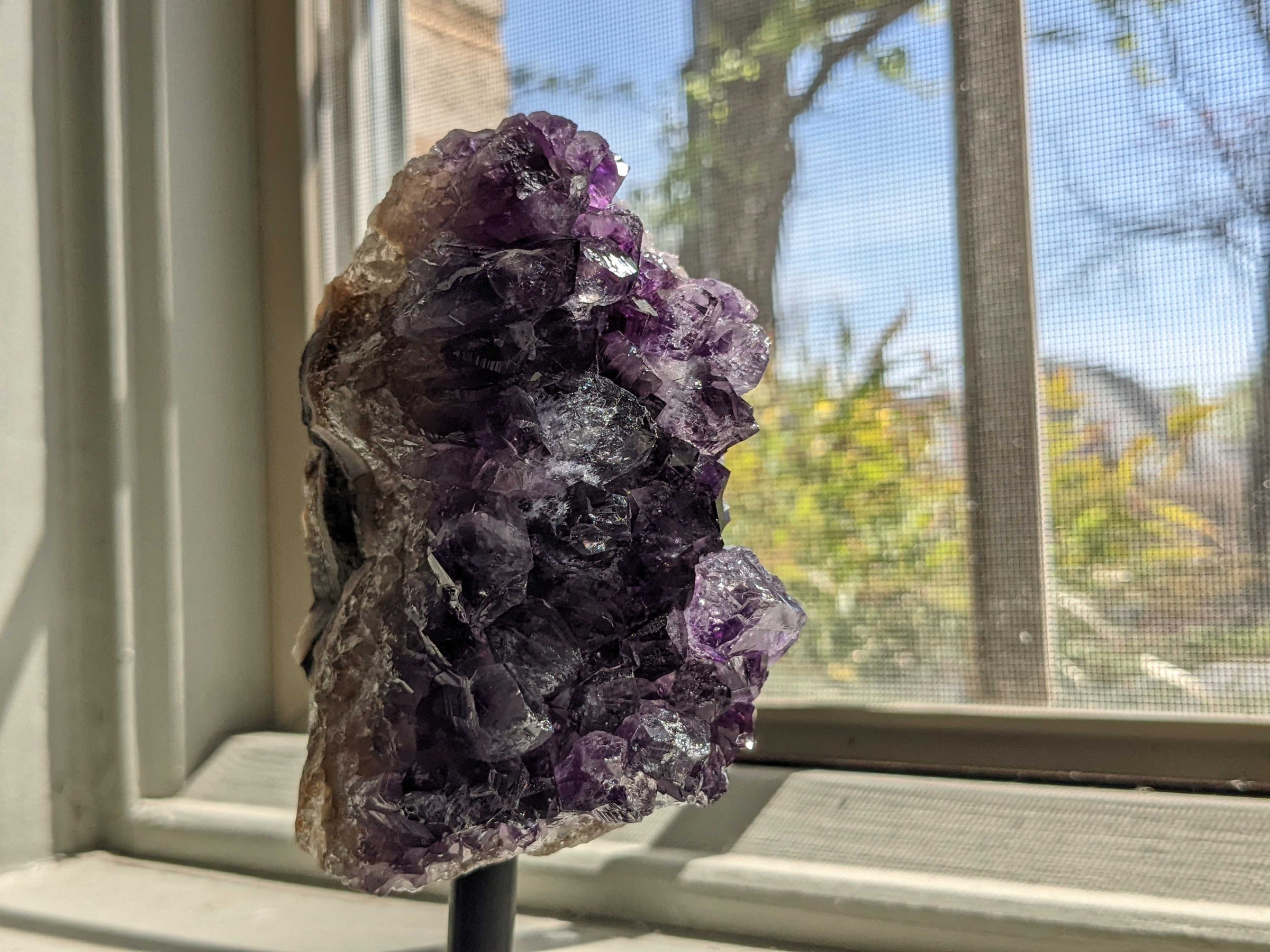 808g Amethyst Crystal Cluster with buy Calcite Purple Amethyst from South Brazil Amethyst Gemstone Raw Amethyst Rough Amethyst Desk Crystal