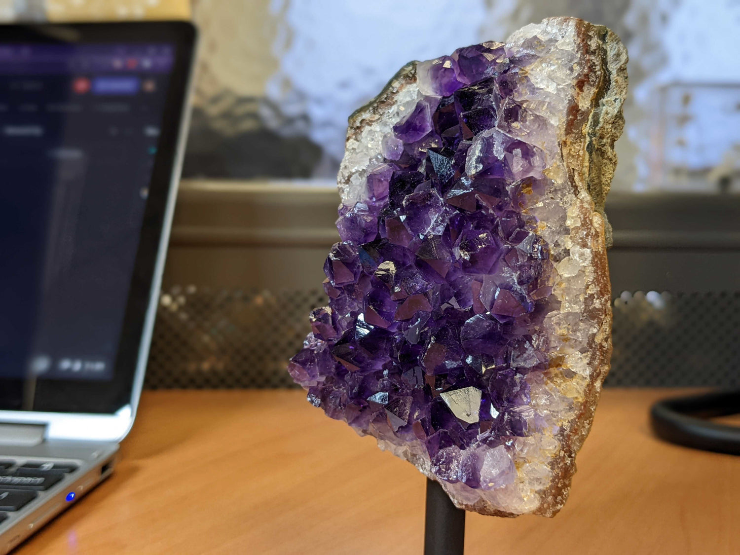 Beautiful outlet Amethyst Cluster on a Stand