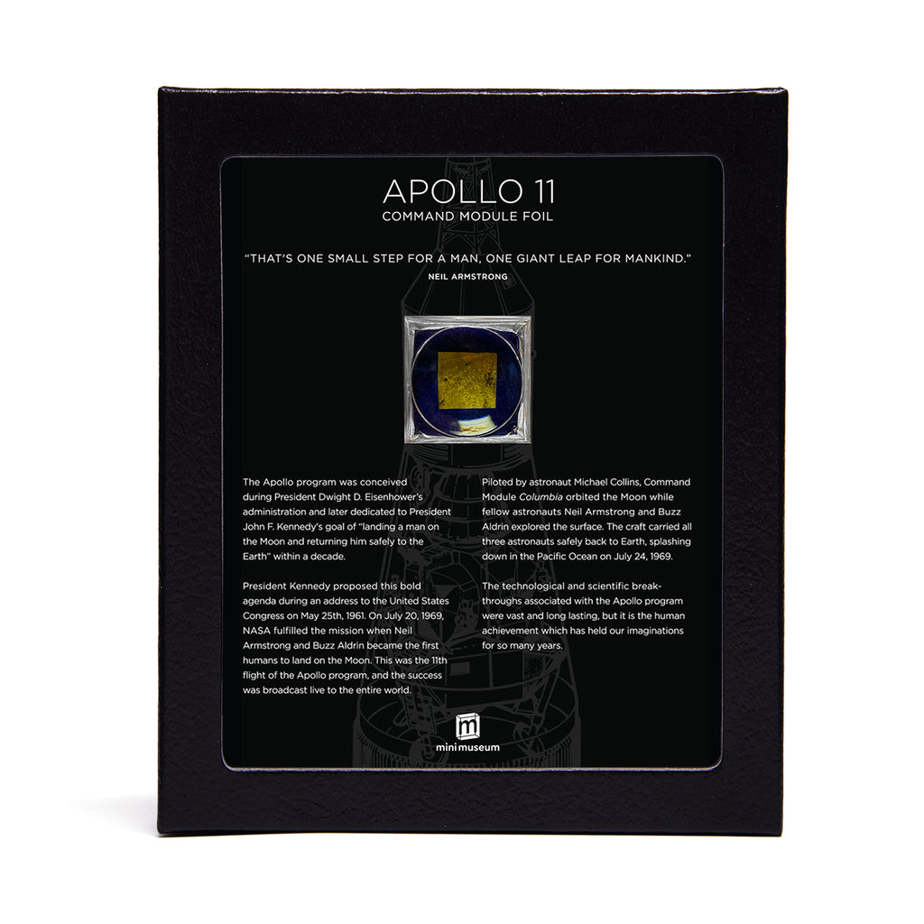 Apollo 11 Command Module Foil 1 Square Centimeter Collectible Specimen ...