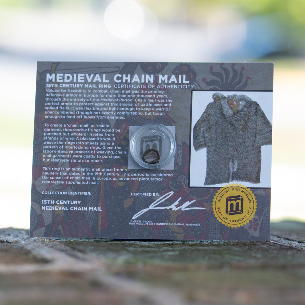 Medieval Chain Mail Specimen - Mini Museum