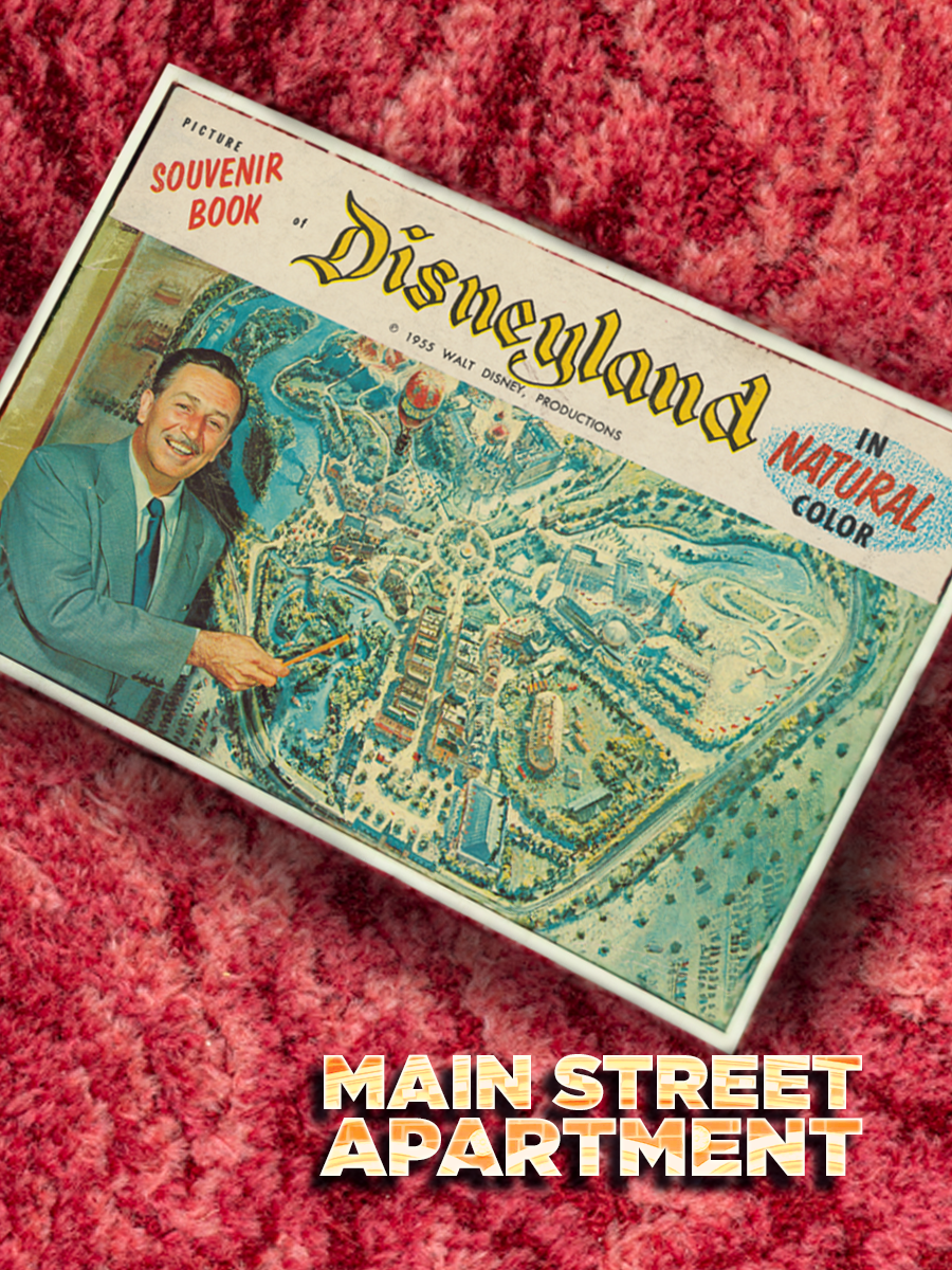 Walt Disney Disneyland Cranberry Room Carpet - 2x2 Inches