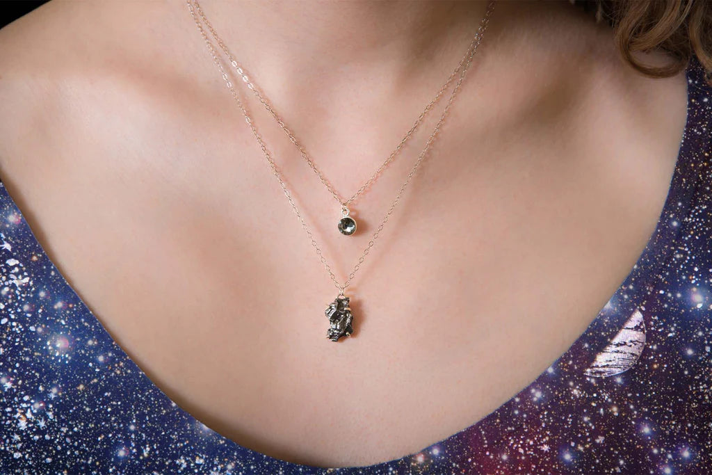 Moon and Stars Lock Necklace – Mayas Gems