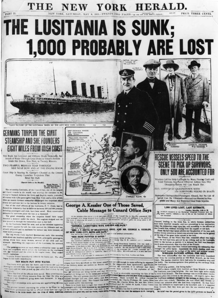 The RMS Lusitania (1907-1915) - America's Entry into WWI