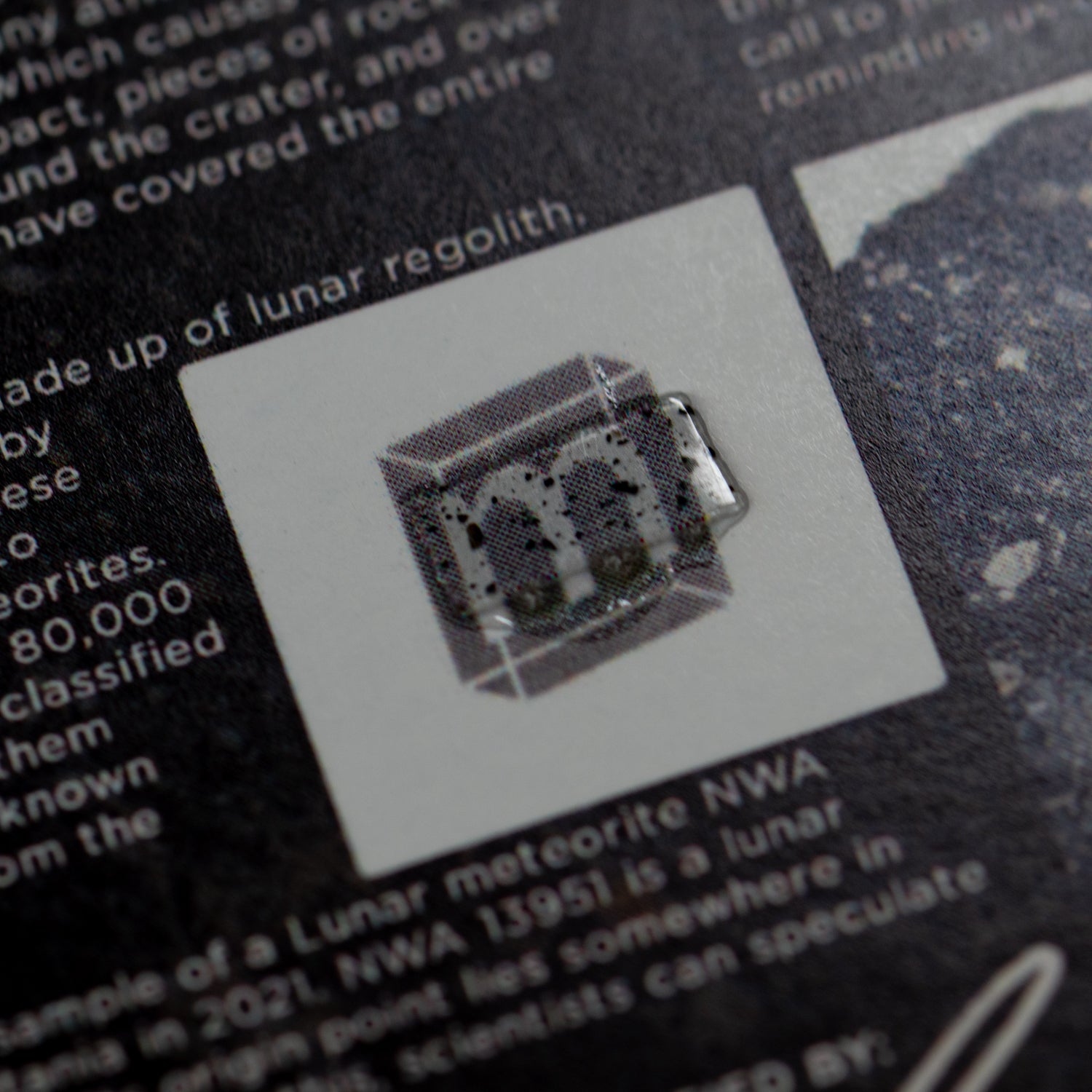 Starry Night Lunar Meteorite NWA 13951 - Display Card