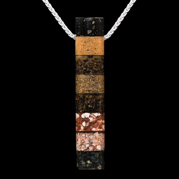 Core Sample Necklace - Mesozoic Era Geological Collection - Mini