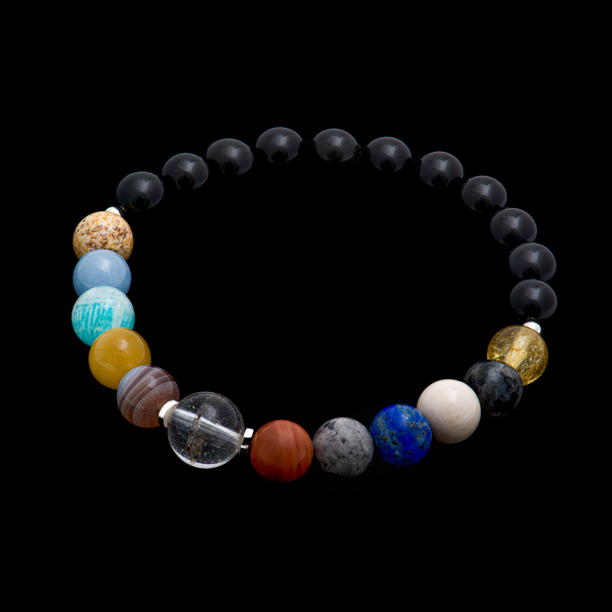 Systema Solaris Link Bracelet - Titanium Druzy Agate - Gold Silver - Limited Edition - hot The Astral Forge - Solar System - Planets - Cosmos