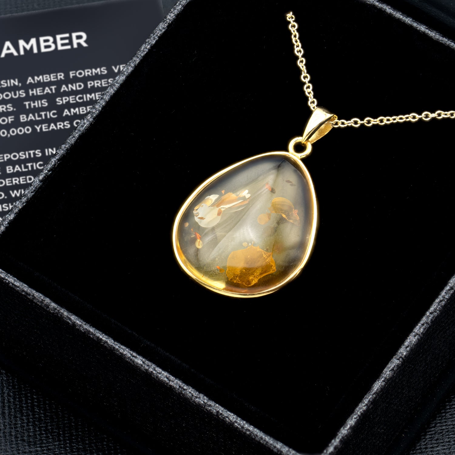 Gold Baltic Amber Necklace - SOLD 0.97