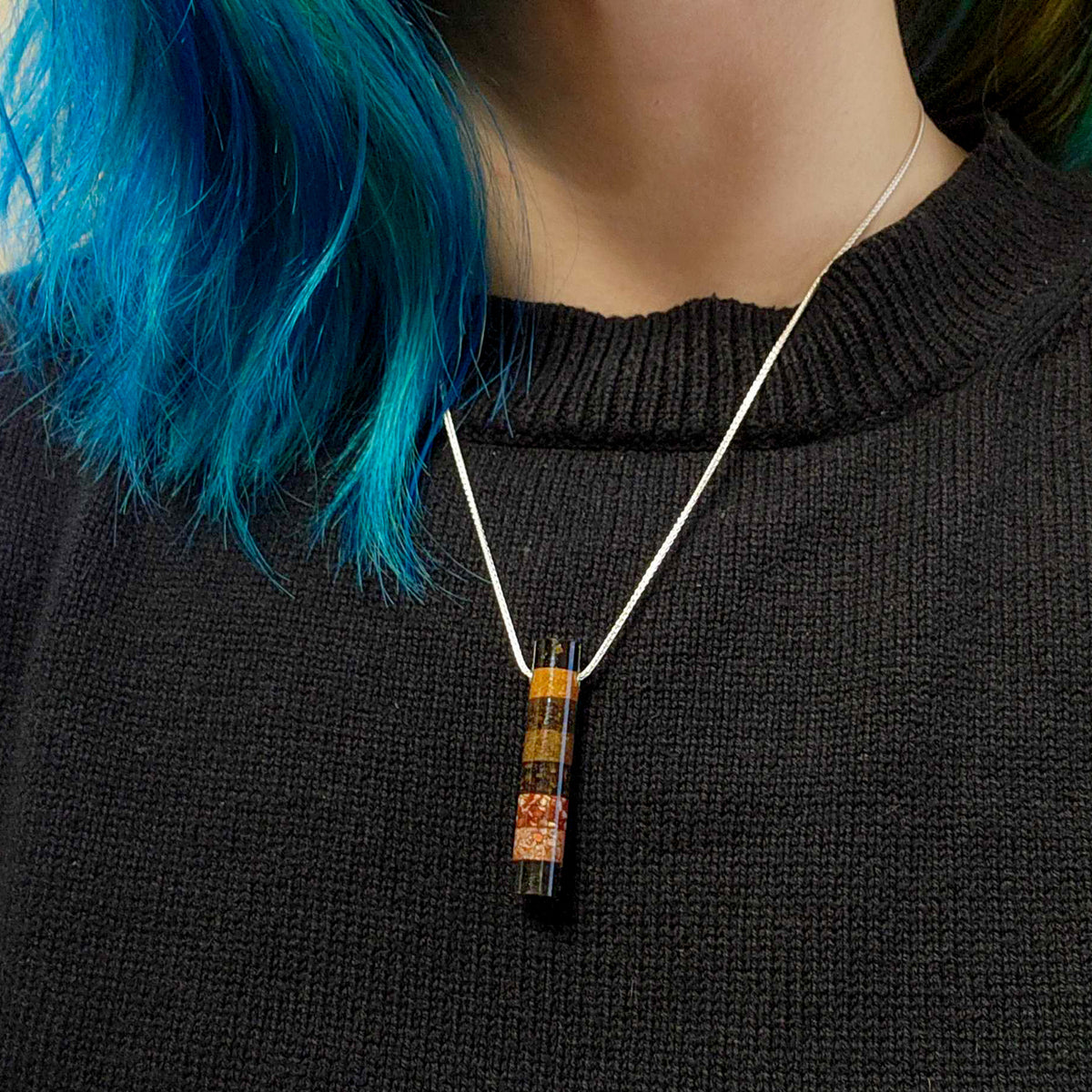 Core Sample Necklace - Mesozoic Era Geological Collection - Mini Museum