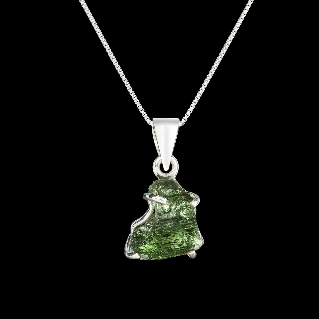 Moldavite pendant (freeform) 14K GOLD bubble for necklace healing crystal -  Crystal Concentrics